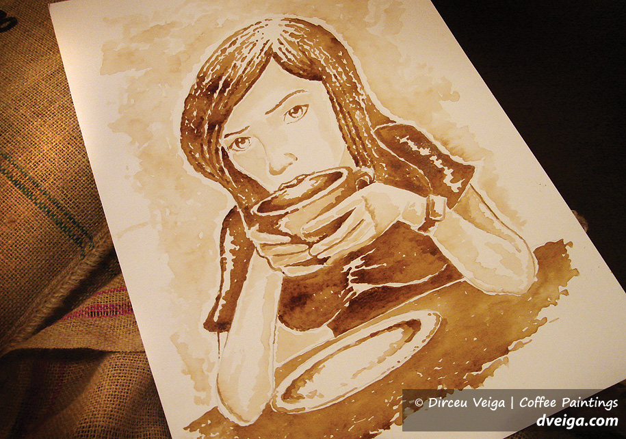 Awesome coffee paintings by Dirceu Veiga | Art-Spire