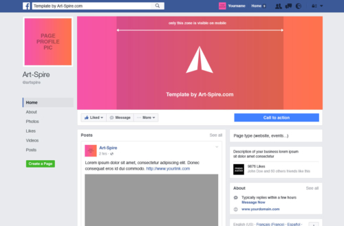 Facebook Page Template Art Spire